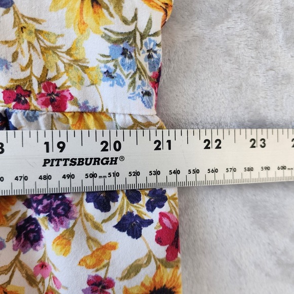 Old Navy Dress Womens Size XL Puff Sleeve Cottage Floral All Day Swing Pockets - Picture 10 of 10